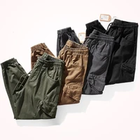 cargo jogger pants elastic waist drawstring loose retro trendy men s trousers