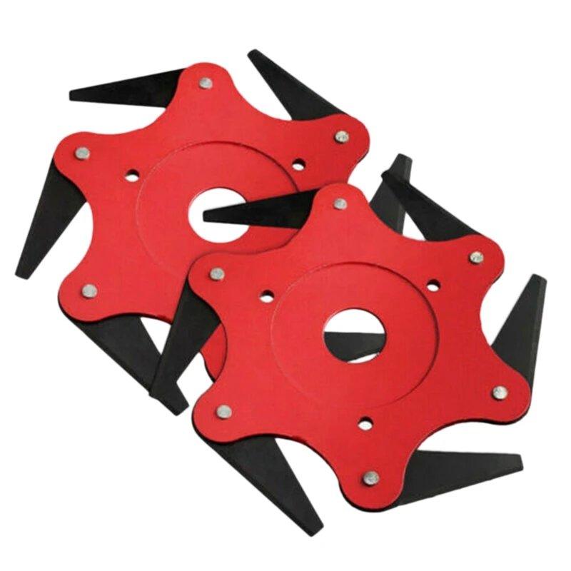 

Лезвие из марганцевой стали, 2 шт., триммер для косилки, головка, резак, лезвие для сада, газона, 6 стали