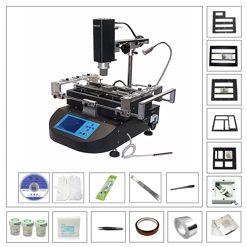 Паяльная станция Honton HT R490 BGA универсальные трафареты с прямым нагревом комплект