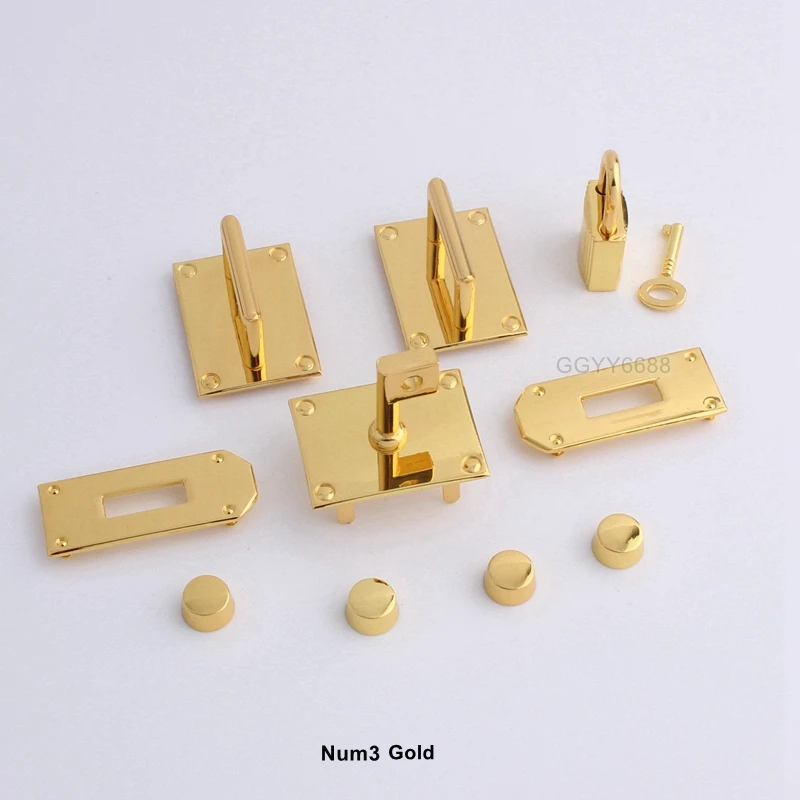 New rectangle eyelets hanger for bags  fashion hardware wholesale a set of locks fittings bag handbags purse