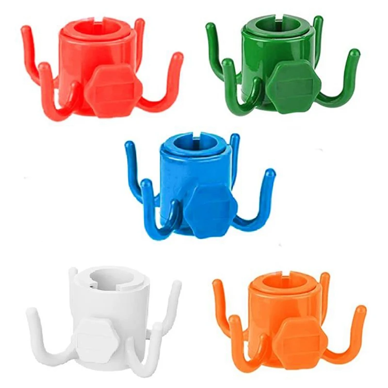 

5 Pcs Beach Umbrella Hanging Hook,4 Prongs Beach Umbrella Hanging Hook, Adjustable Plastic Umbrella Hook for Travel