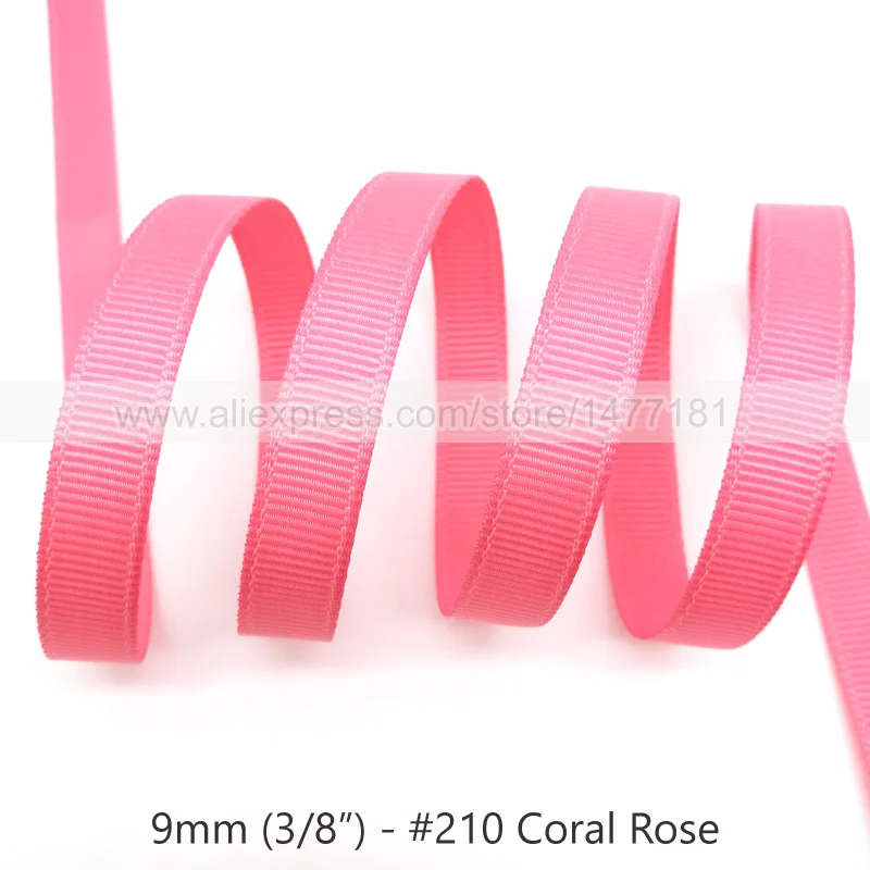 210 Coral Rose 20 ярдов) 3/" 9 мм корсажная лента белого, черного, розового, красного, зеленого, фиолетового цветов корсажная лента полиэстер лента для рукоделия - Цвет: 210 Coral Rose