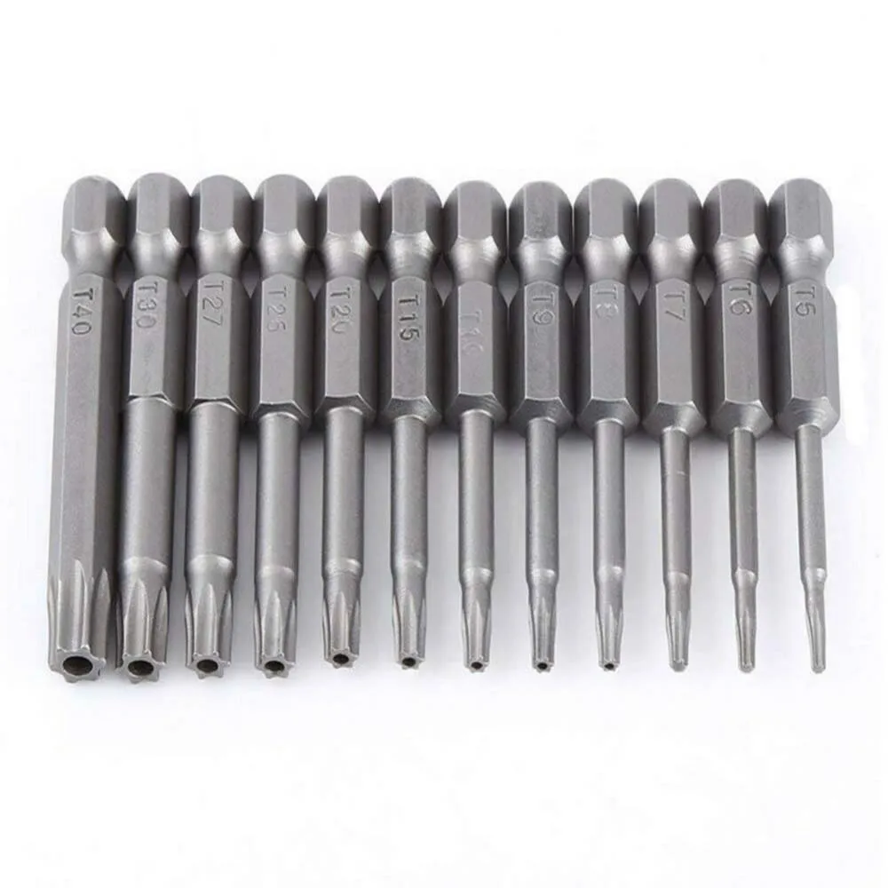 

T5-T40 Torx Bit Quick Change Connect Impact Driver Drill Security 50mm