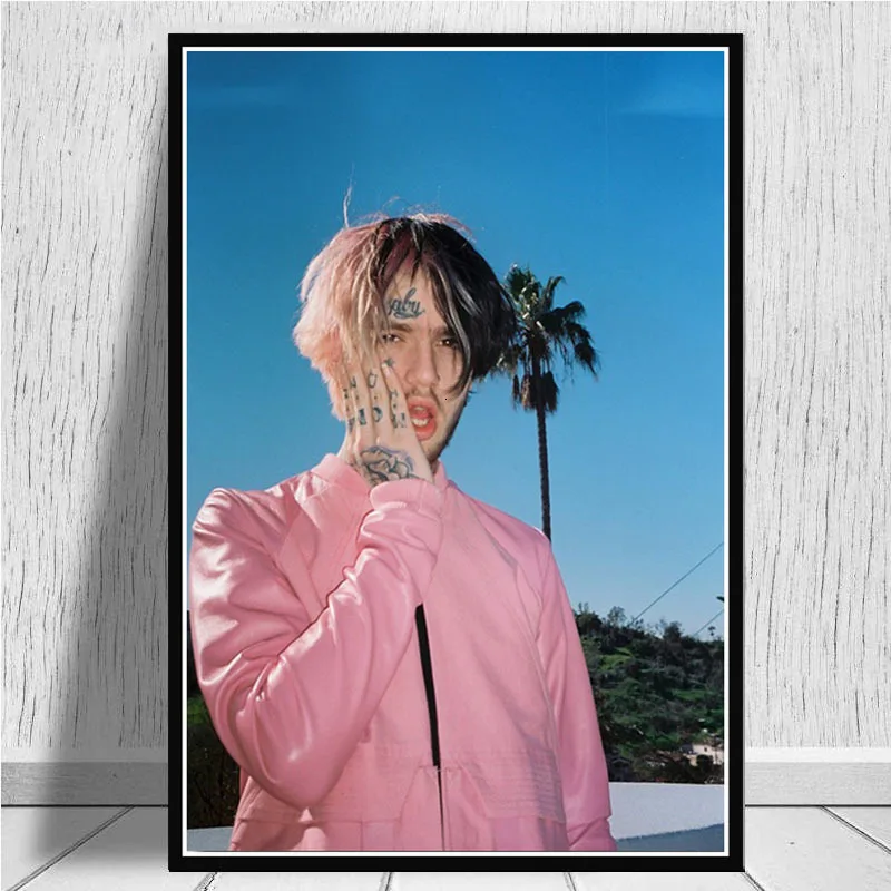 Плакат Лидер продаж Lil Peep R.I.P Рэпер Хип хоп новый музыкальный певец звезда