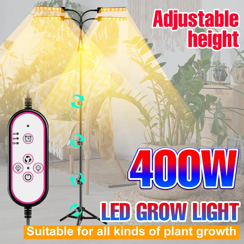 

Lampara LED Phytolamp Growth Light Plant Lamp Full Spectrum Flower Seeds Bulbs 5V 300W 400W Hydroponics Greenhouse LED Grow Tent