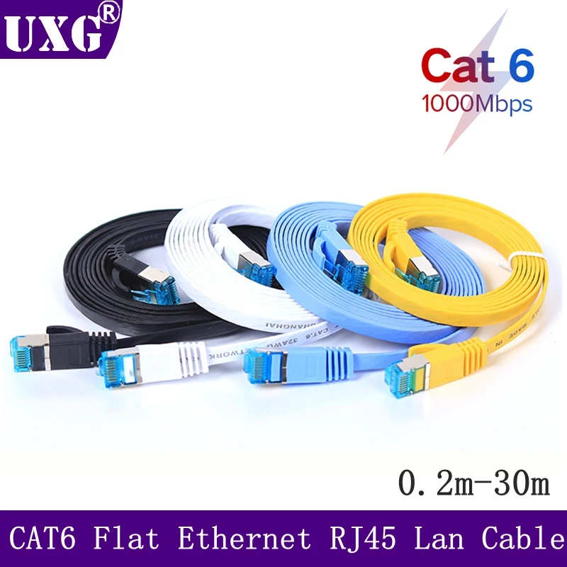 

CAT6 Flat Ethernet Cable RJ45 Lan Cable Networking Ethernet Patch Cord CAT 6 Network Short Cable For Computer Router Laptop