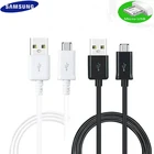 Оригинальное быстрое зарядное устройство Samsung с Micro USB-кабелем 11, 21, 5 м, 2 А, кабель передачи данных для Galaxy S6, S7 Edge, Note 4, 5, J4, J6, J5, A3, A7, A5(2016)