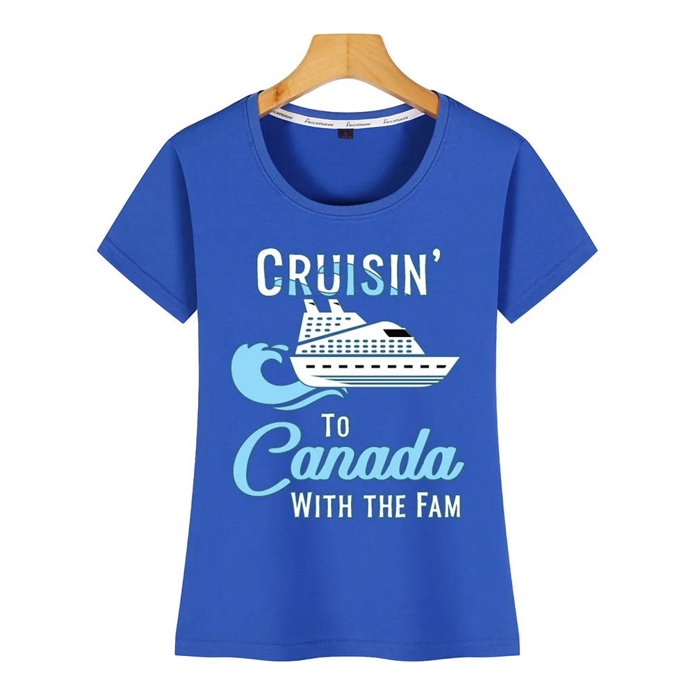 Топы Футболка Для женщин Канада круиза семьи одинаковая cruisin со смешным Harajuku с