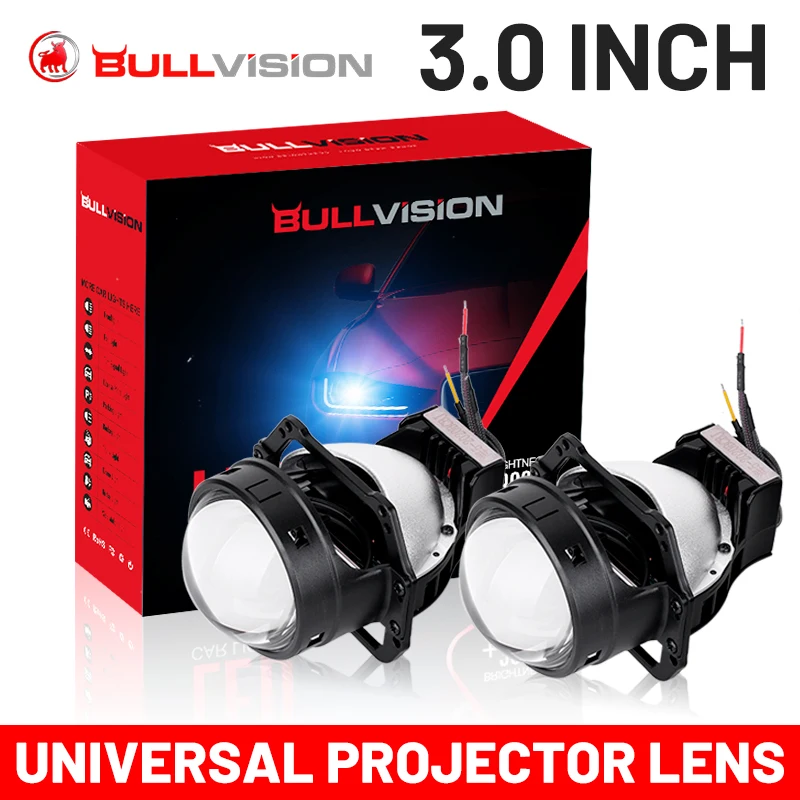 

3.0'' Bi-led Projector H4 H7 LED Hi/Lo Beam Lenses 4300K 6000K Bright White H1 9005 9006 Light Headlight 70W For Car Accessories