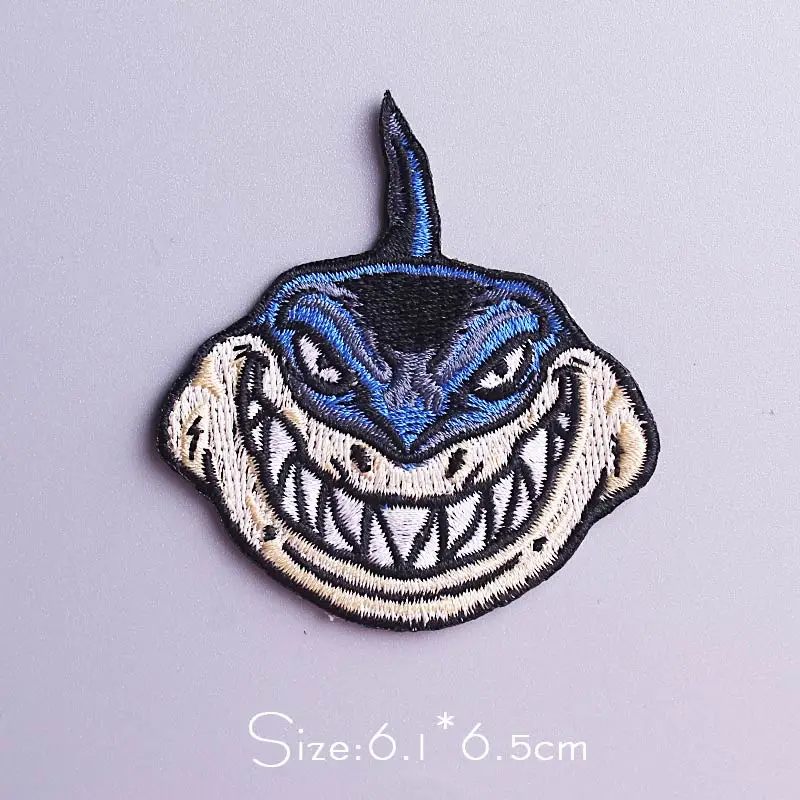 

Punk Shark Patch Skeleton Sewing Stripe Patches Iron On Patch On Clothes Badge Embroidered Patches For Clothing Applique Jacket