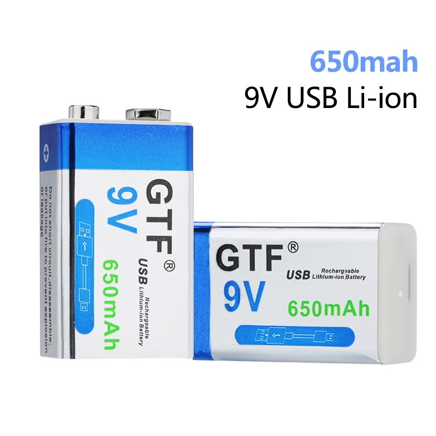 9V 6F22 Micro USB батарея PPP3 650mAh 9v USB перезаряжаемая литиевая батарея для дымовой сигнализации беспроводной микрофон гитара эквалайзер домофон