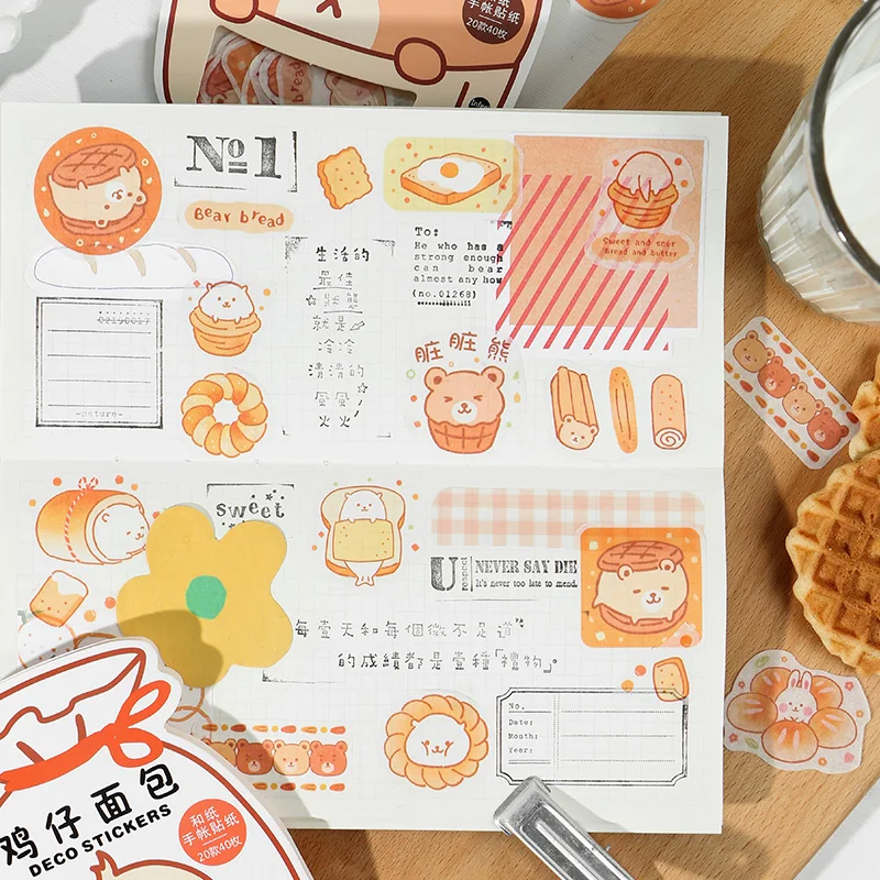 40 шт./лот Kawaii бумажная мини наклейка для хлеба сумка сделай сам дневник