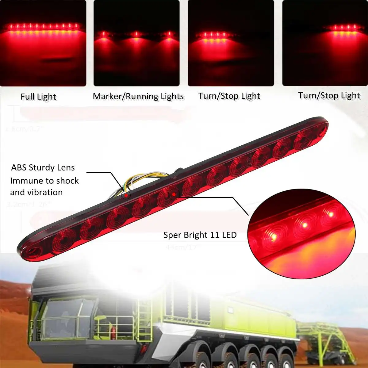 

15 "12V светодиодный задний светильник прицепа стоп-сигнал лампа грузовик светильник чудесный хвост светильник задние тормоза светильник шин...