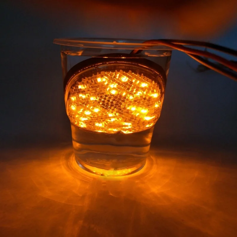 Светодиодный круглый стоп сигнал для мотоцикла и автомобиля 24 светодиода 3528