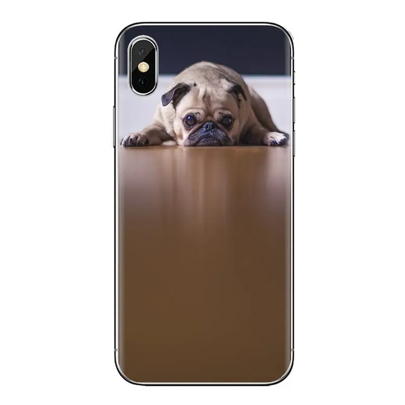 For Samsung Galaxy S3 S4 S5 Mini S6 S7 Edge S8 S9 S10 Plus Note 3 4 5 8 9 Cute Pug Dog HD Wallpapers TPU Transparent Cases Cover |