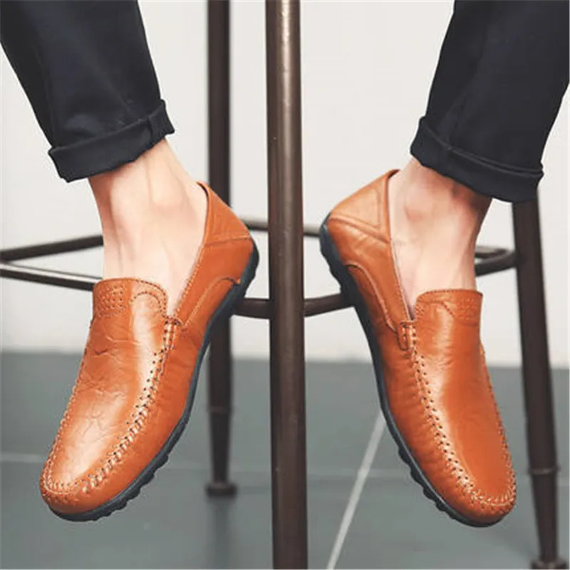 

Brand New Fashion Men Loafers Men Leather Casual Shoes High Quality Adult Moccasins Men Driving Shoes Male Footwear Unisex 2020