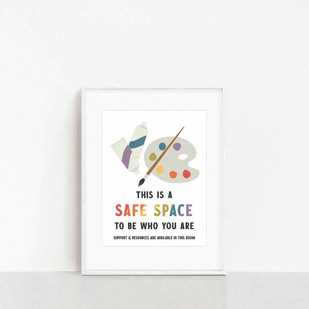 Абстрактный постер "Безопасное пространство" для школы, художественная печать, класс, холст, картина, математика, наука, стенные изображения, украшение класса дома.