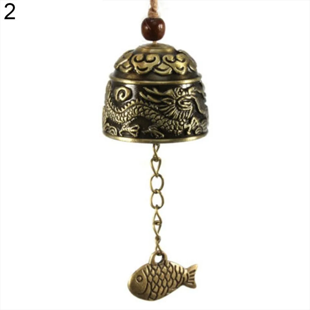 

1* Bell Dragon Fish Feng Shui Bell Blessing Good Luck Fortune Hanging Wind Chime Chinese Dragon And Fish Pattern