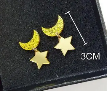 

1 пара милых акриловых сережек в стиле аниме Сейлор Мун для косплея в стиле Харадзюку, космические звезды