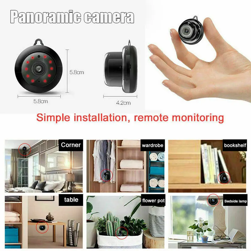 

720P HD Hot Link Remote Security Surveillance Camera Recorder Mini Wireless Wifi Camera Full View JHP-Best