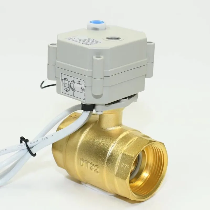 1/4 &quot 1 1/4&quot BSP/NPT моторизованный латунный шаровой клапан 2 способ компактные
