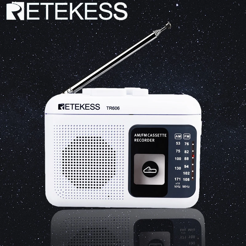 Retekess TR606 2 диапазона FM/AM портативное радио с воспроизведением кассеты Диктофон