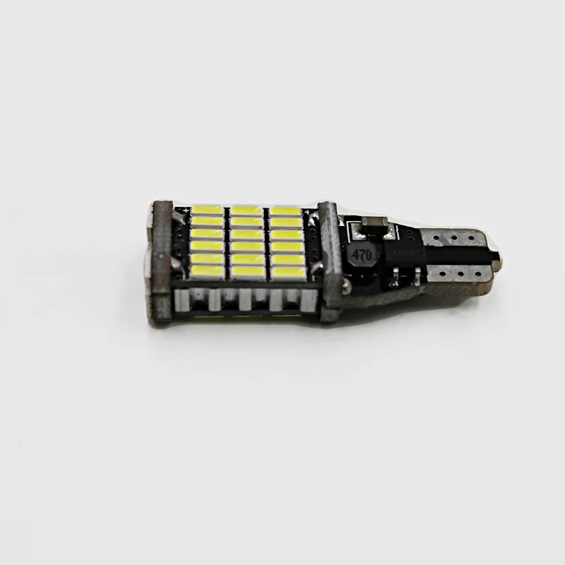 2 шт. T15 W16W 921 супер яркий высокой мощности 45 SMD 4014 светодиодный Canbus без ошибок автомобильный резервный фонарь лампа Тормозная лампа ксеноновая белая