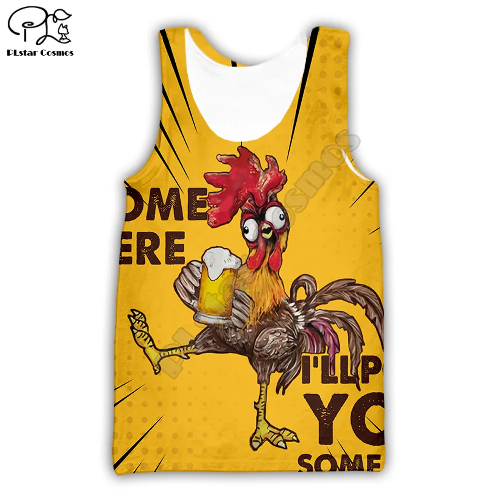 

Yellow Chicken pattern 3D Printed Men for women t shirt Harajuku summer Short sleeve shirt Casual T-shirt top style-1