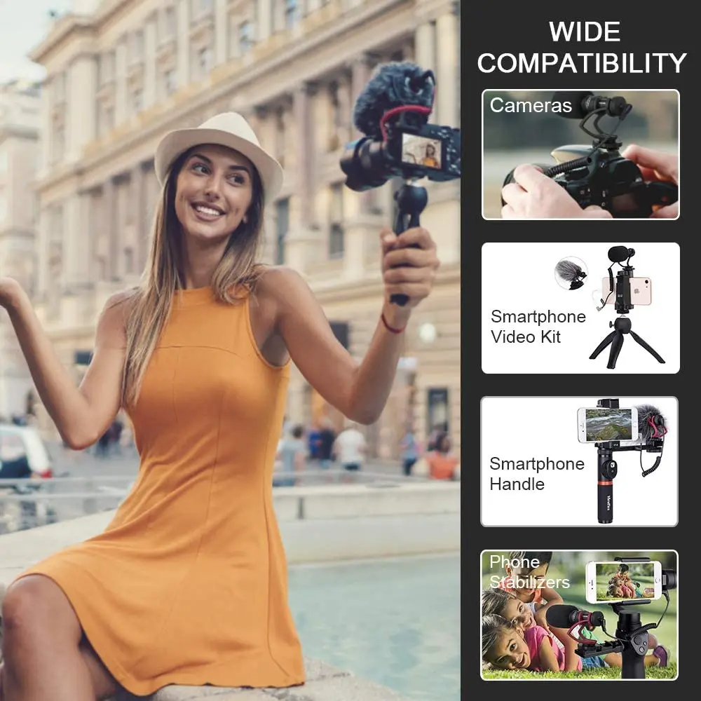 Микрофон для видеозаписи Comica микрофон камеры Canon Nikon Sony DSLR смартфонов