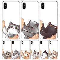 kiss my lovely cat kitten silicon call phone case for apple iphone 11 13 pro max 12 mini 7 plus 6 x xr xs 8 6s se 5s cover