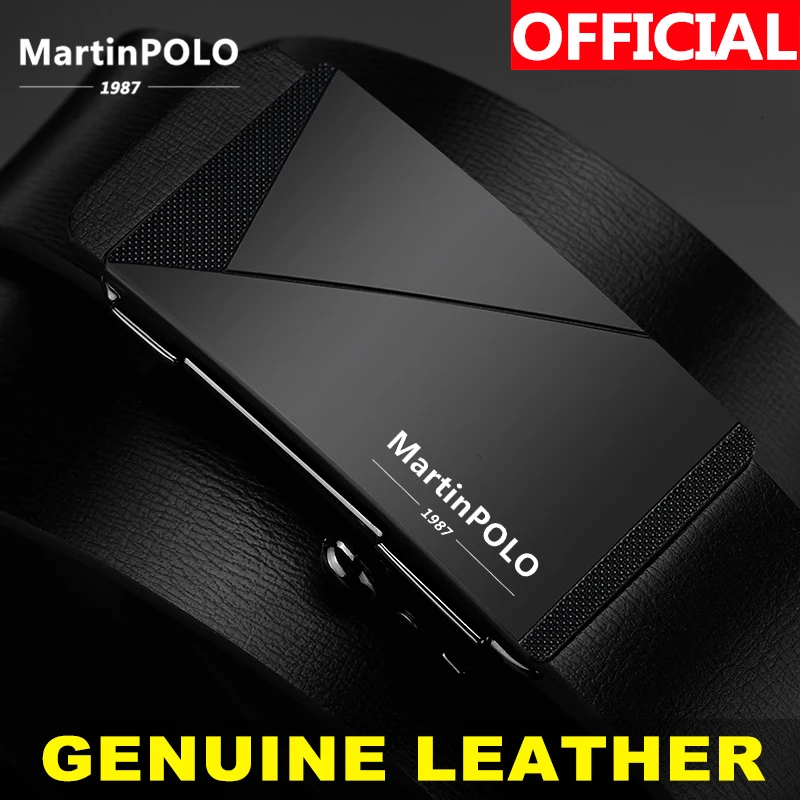 Мужской ремень MartinPOLO из воловьей кожи MP01401P деловой пояс натуральной с