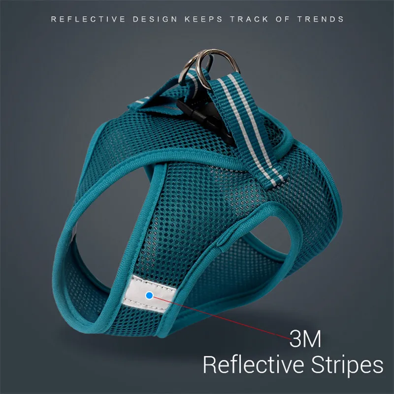 Шлейка и поводок для кошек Воздухопроницаемая сетчатая шлейка прогулок с