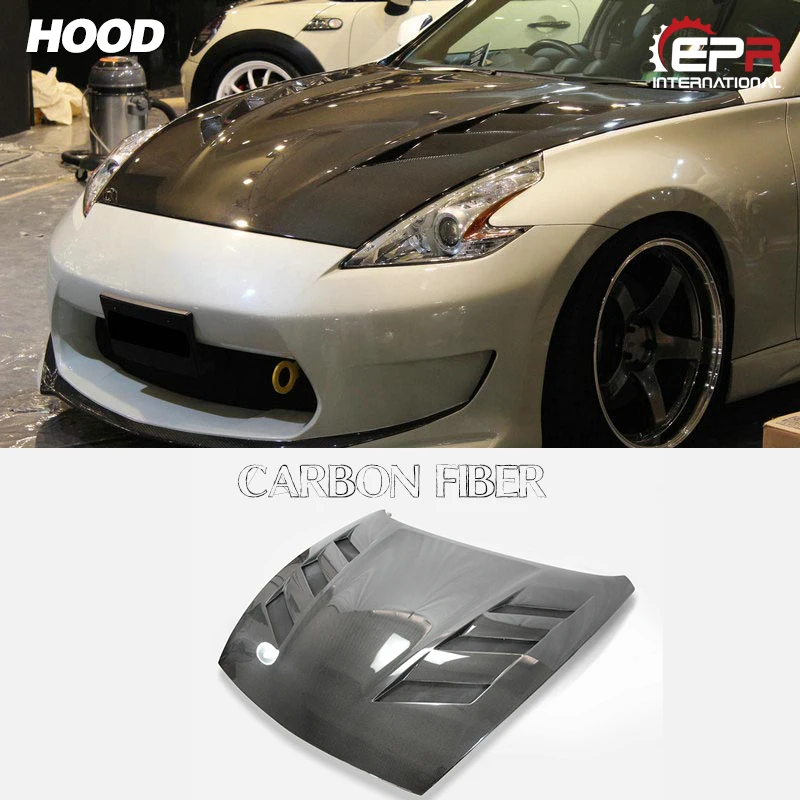 Автомобильные аксессуары для Nissan 09 и далее 370Z Z34 AMS стиль ВЕНТИЛИРУЕМЫЙ КАПОТ из