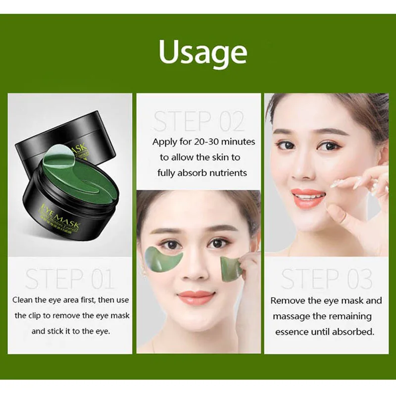 Коллагеновые патчи для глаз 60 шт./кор. против морщин мешки темных кругов глаза