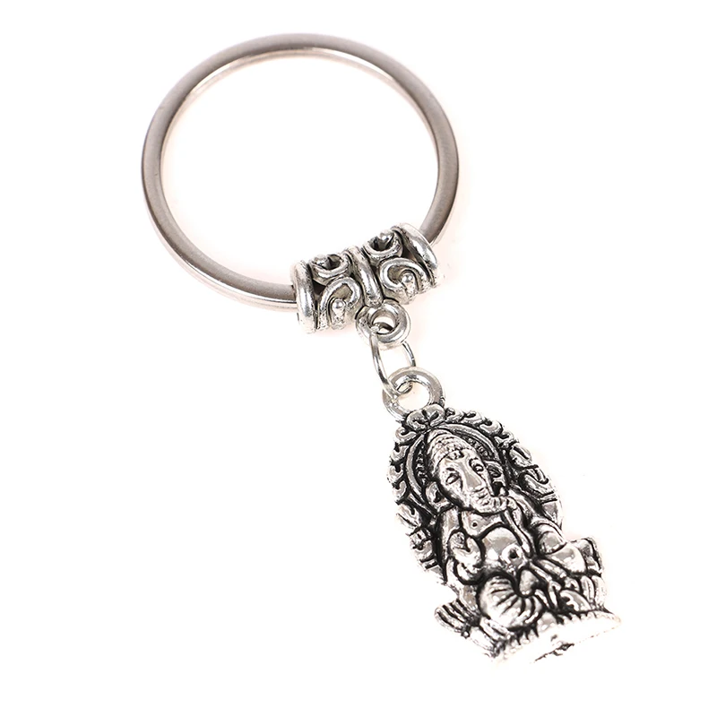 

Ganesha Pandent Keychain Sacred Elephant Lord of Success Buddha Key Ring Holder