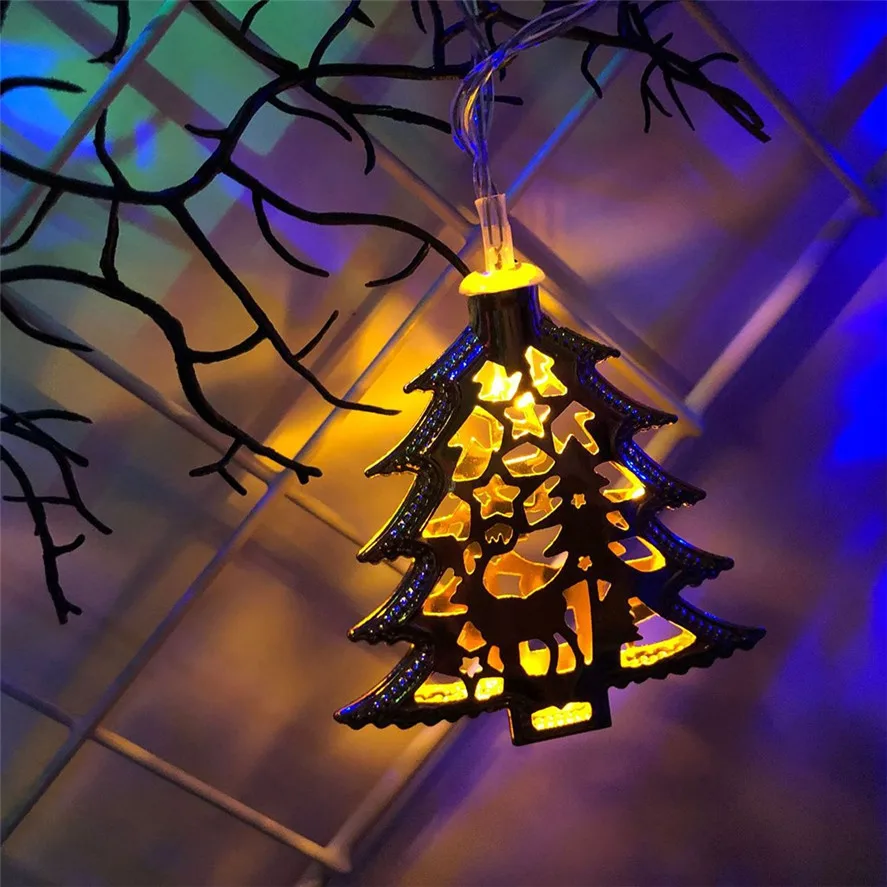 Новые огни для рождественской елки 1 шт. 10 светодиодов гирлянды батарейный блок