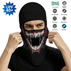 Шарф Venom для мужчин, Балаклава из дышащей ткани шелковая маска для лица, снуд, бесшовная бандана, носовой платок, мотоциклетная маска для лица, маска-петля для ушей