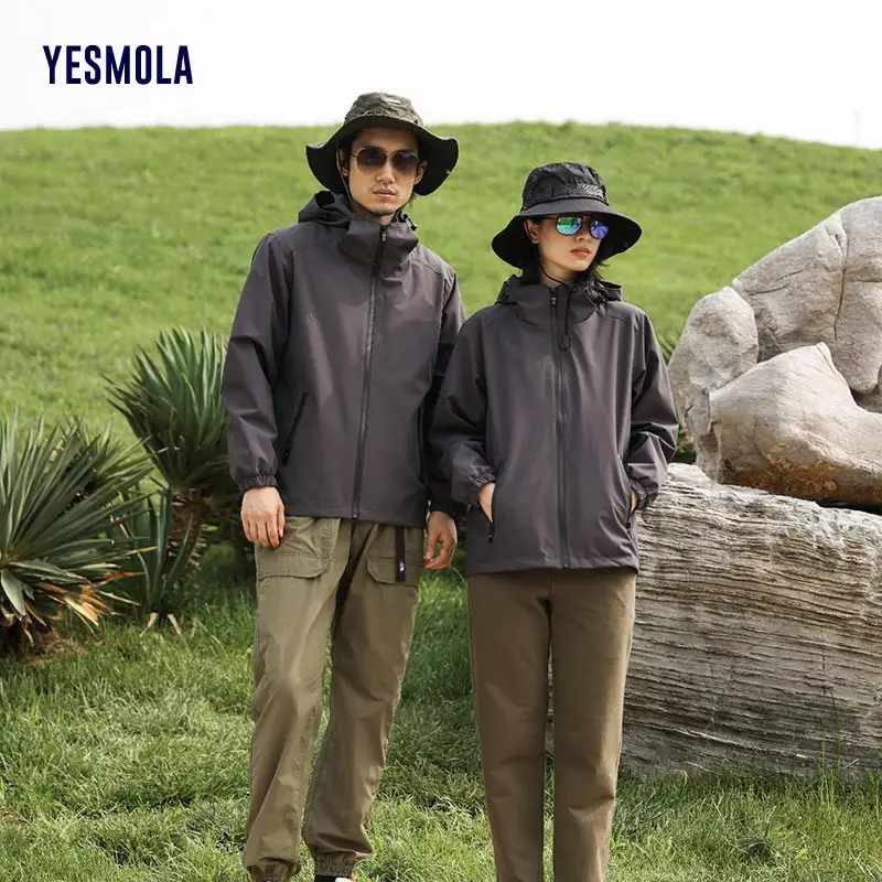 

YESMOLA Hiking Windproof Jacket Men Women Traveling Coat Trekking Hunting Windbreaker Clothes Outdoor Sports Jackets Couples