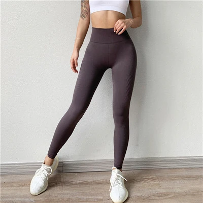 Purple Yoga Pants Женские Бесшовные Леггинсы Energy для фитнеса, йоги, штаны с высокой талией, спортивные Леггинсы для спортзала, йоги, женские леггинсы для тренировок, бега, спортивные штаны - Цвет: Purple Yoga Pants