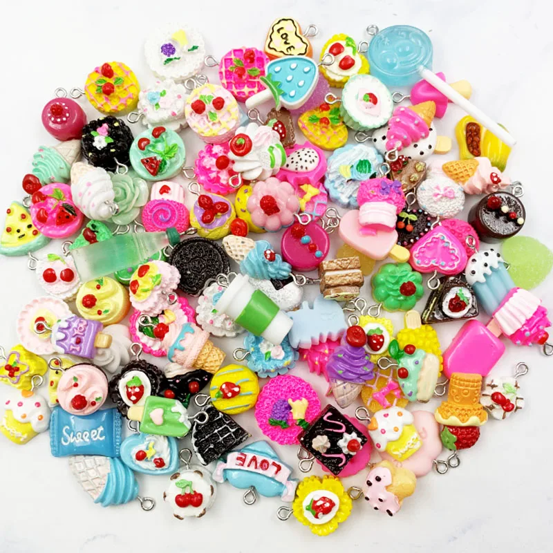 20 шт. Конфета из смолы серьги Подвески для изготовления ювелирных изделий