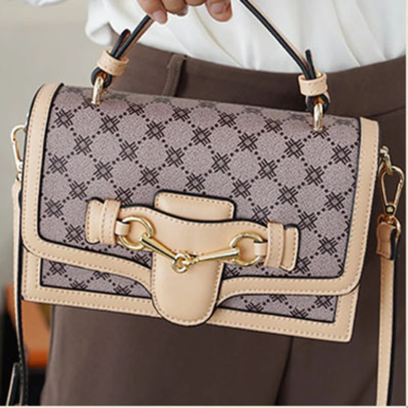 

Women Bag Fashion PU Leather Women Shoulder Bag Cover Lock Crossbody Bag 2020 New Famous Brands Women Solid Color Flap Single