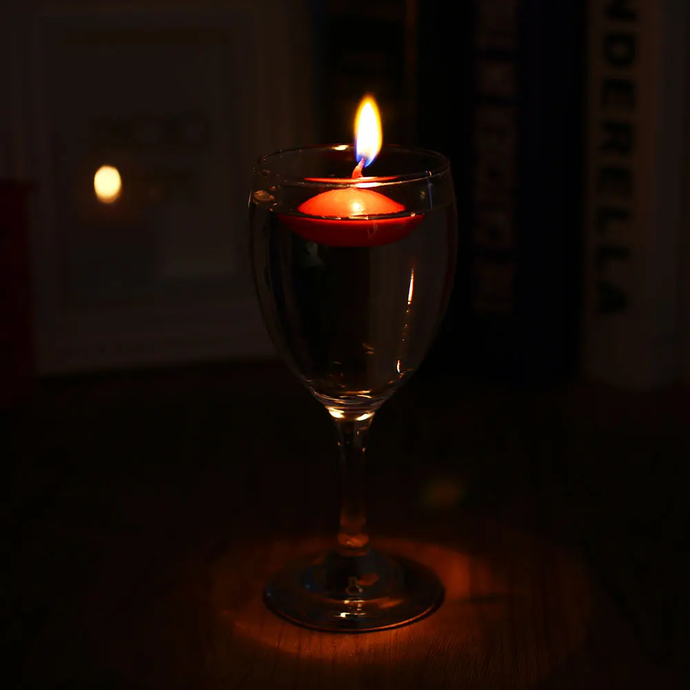 Вечерние свечи Dedals 20 шт Плавающие белые/розовые/красные/фиолетовые 3 8x1 6 см вода