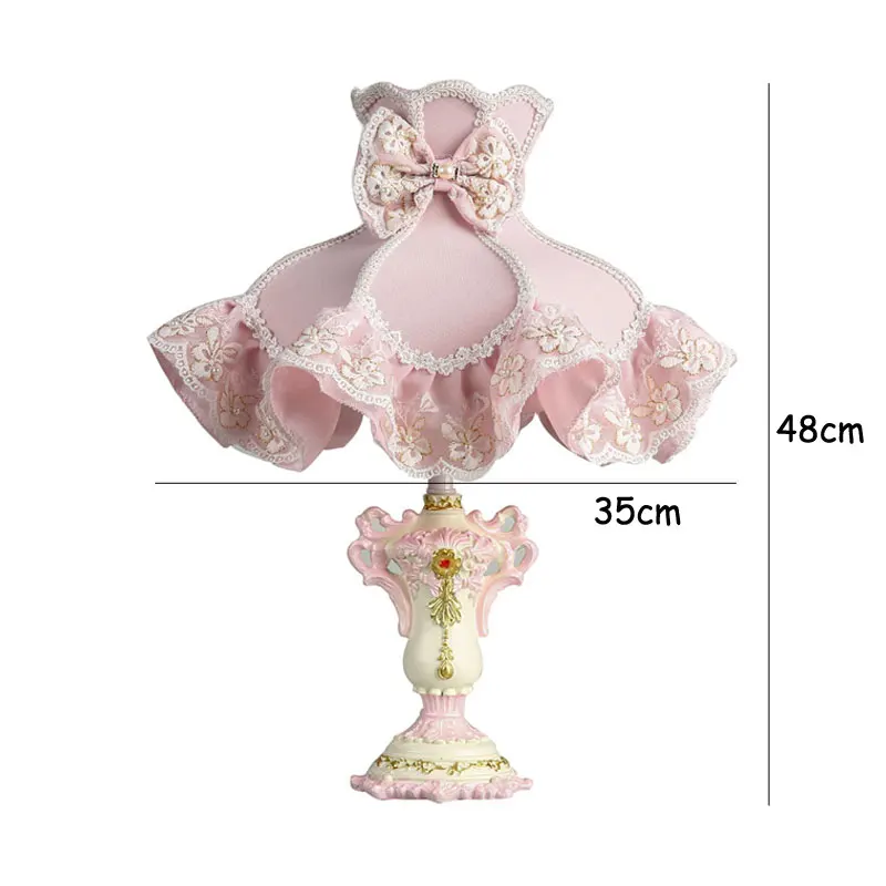 Европейские розовые настольные лампы для гостиной спальни современный декор