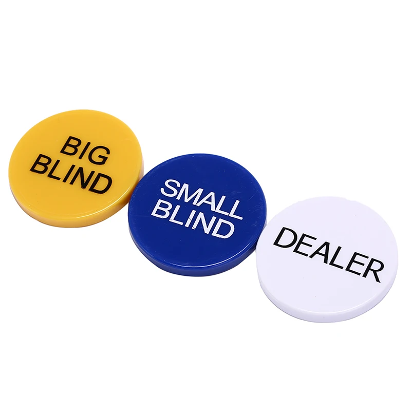 Прочный 3 шт. 5 см маленький слепой + большой Дилер Кнопка Набор вечерние для