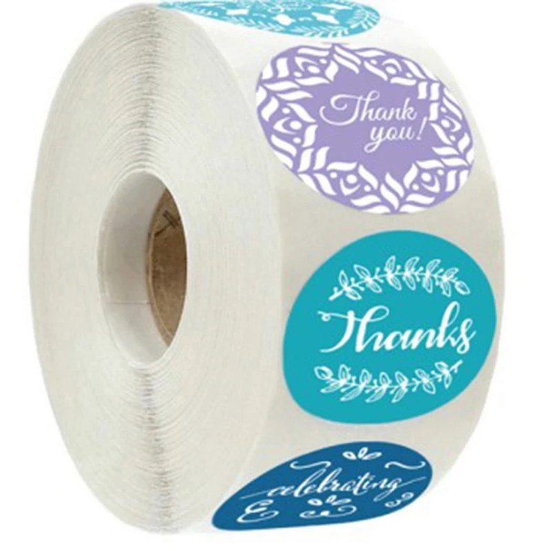 

500Pcs/roll Thank You Sticker For Seal Label Scrapbooking Decoration Sticker Stationery Sticker