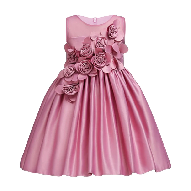 

2018 Girls Dress Kids Clothes Girls Party Dress Elegant Fashion Floral Children Princess Wedding Gowns Clothes for Girl 2-10yrs