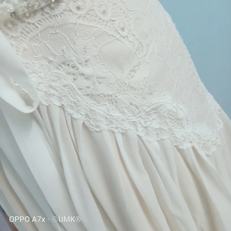 УМК в стиле бохо кружевное шифоновое Пляжное свадебное платье сексуальное с