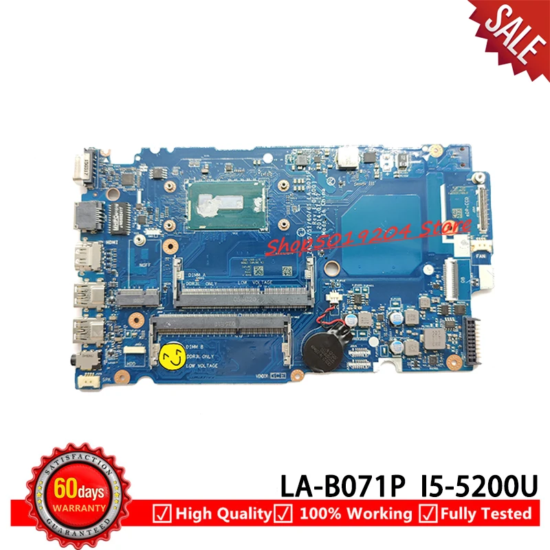 

0MPNR0 MPNR0 CN-0MPNR0 For DELL Latitude 3450 3550 L3550 L3450 Laptop Motherboard With I5-5200U SR23Y CPU LA-B071P