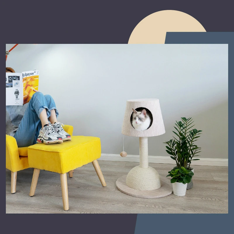Настольная лампа домик для кошек стойка скалолазания кошачье гнездо кошка