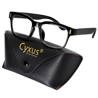 cyxus fashion glasses frame for menwomen unisex eyewear square black 8084
